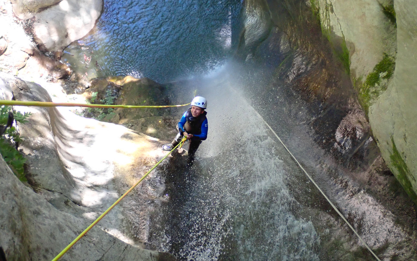 Descente en rappel Balme